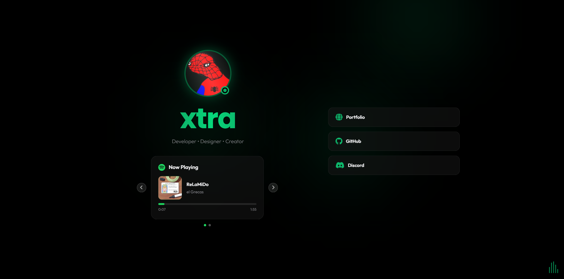xtra.bio personal profile page